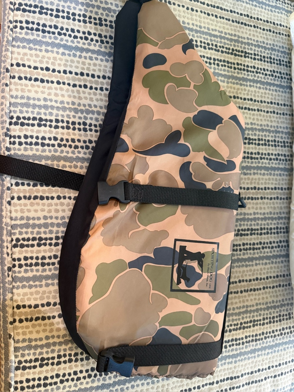 Vintage Black Sheep Inc. Sporting Dog Line Neoprene Hunting Vest Camo Size L